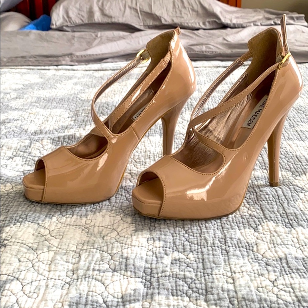 Steve Madden Nude Platform Heels Sz 7.5